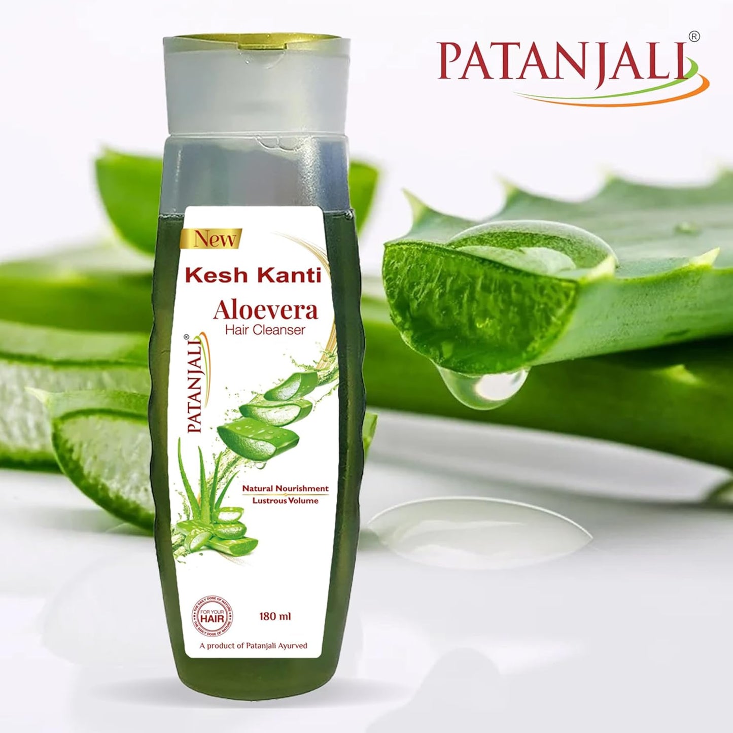 Patanjali 2 x Kesh Kanti Aloe Vera Hair Cleanser 180ml (6.76 oz)