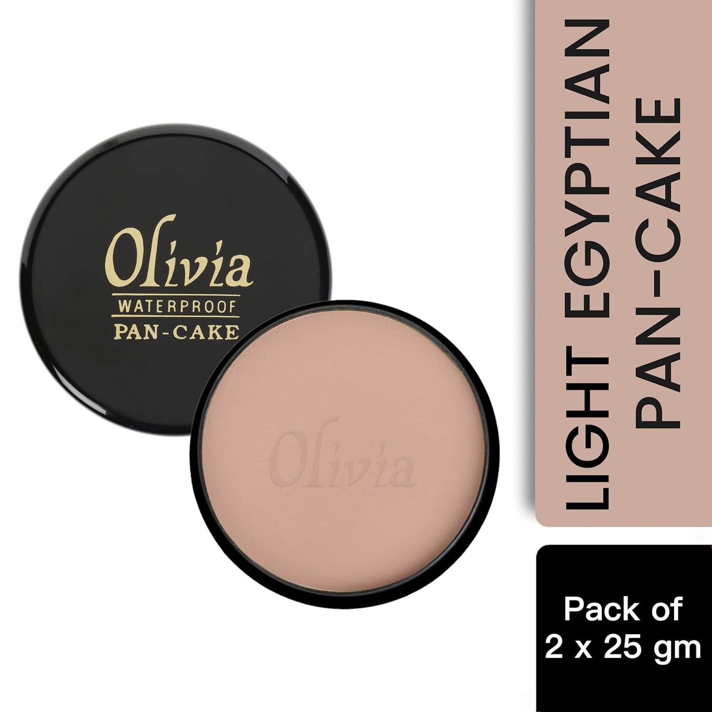 Olivia Waterproof Natural Honey Makeup Cream Concealer Pan Cake, Medium Coverage, For All Skin Types (25G, Shade No.24)