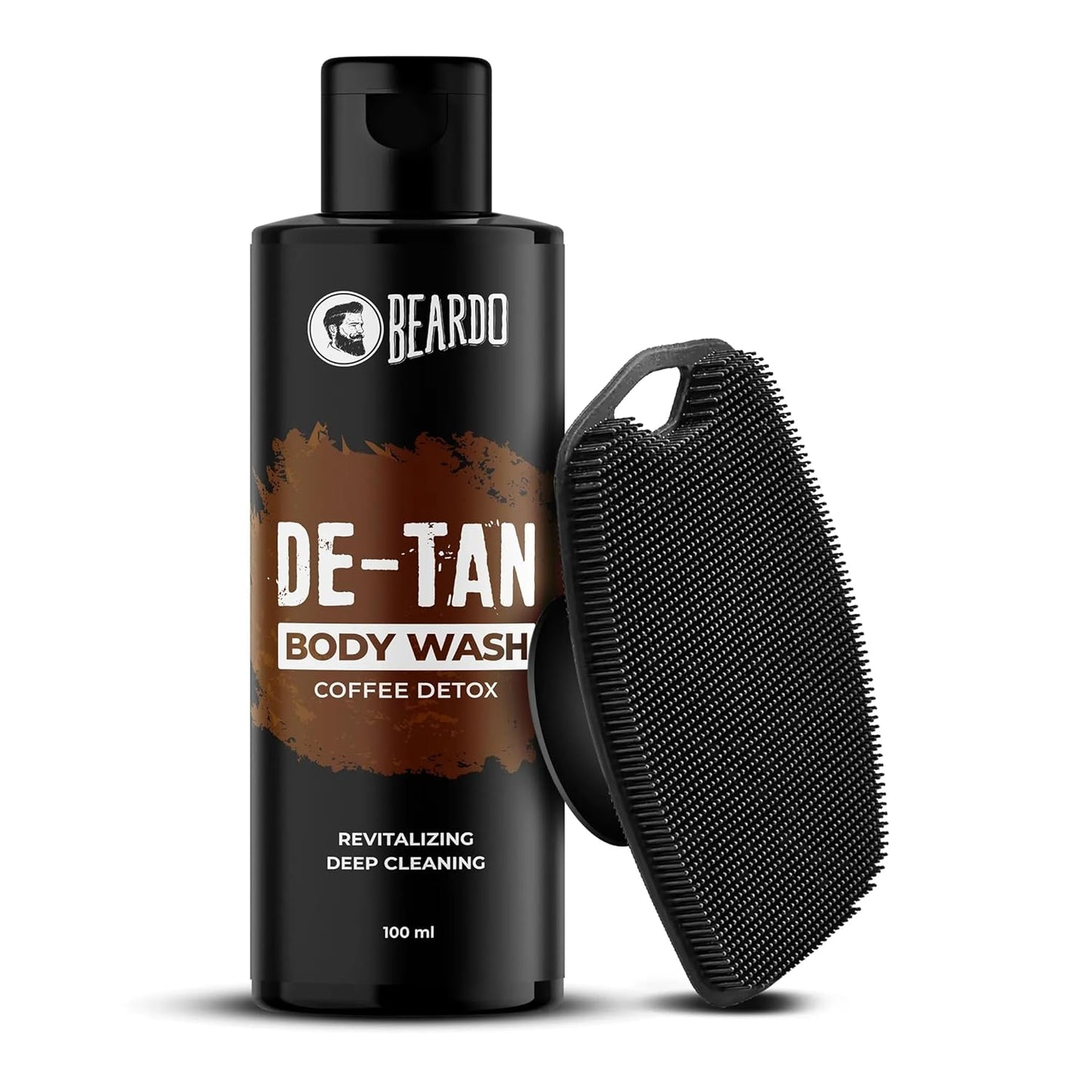 Beardo De-Tan Body Wash for Men, 200ml | Tan Removal and Caffeine Body Wash | Detan With Coffee & Aloe Extracts | For Body & Face | Refreshing Fragrance
