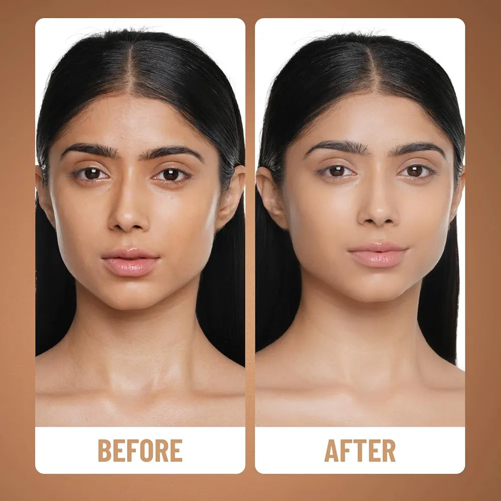 Swiss Beauty High Performance Foundation | Water-Resistant | Medium To Buildable Coverage Liquid Dewy Finish | Lightweight | Easy To Blend | With Vitamin C & Niacinamide | 03 Natural Beige, 55G