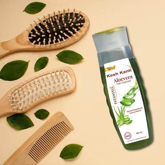 Patanjali 2 x Kesh Kanti Aloe Vera Hair Cleanser 180ml (6.76 oz)