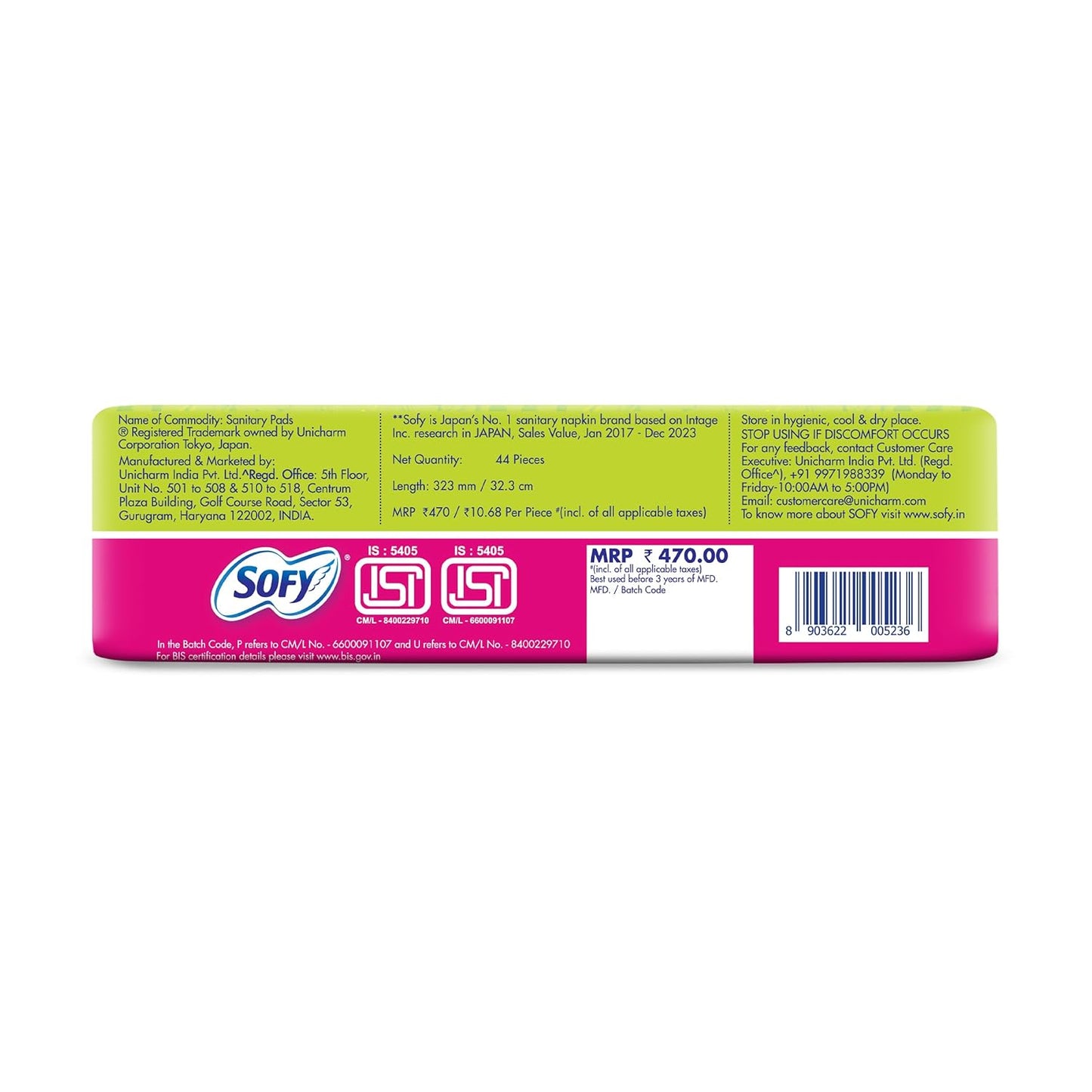 Sofy Anti-Bacteria Sanitary Pads (XL+ Size - 290 mm) 28 Pads - 6 layer deep absorption & Herbal Shield for Bacterial Protection, Soft on skin with comfy dry top sheet (Pack of 1)