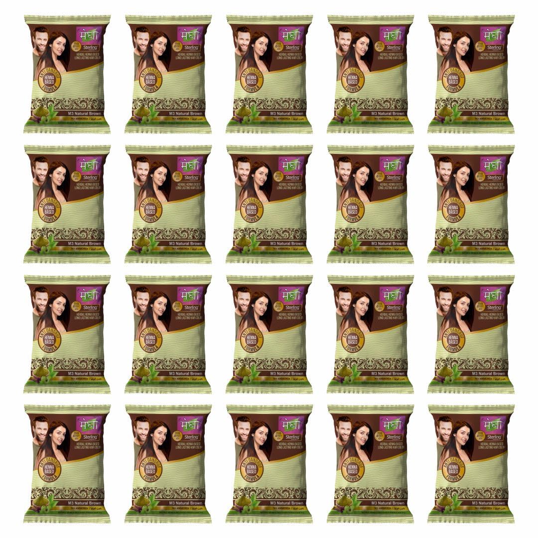 'Sterling Naturals Megha Mehandi Hair Care Powder – Megha Mehandi (Pack Of 4) For Natural Hair Color Solution | For Men & Women 45GM