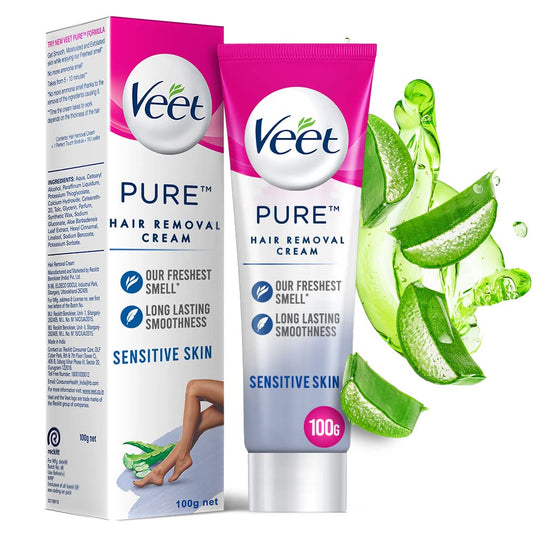 Veet Silk & Fresh Hair Removal Cream, Sensitive Skin - 100g