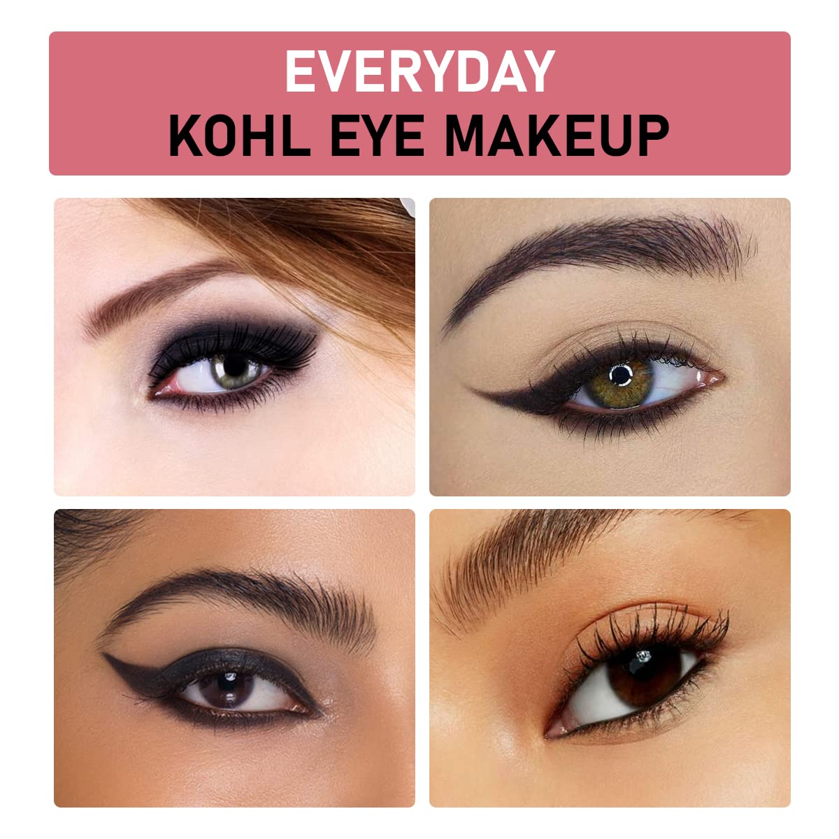 Mattlook Single Stroke Super Glide Eyeliner Kohl Kajal 24 Hours Water Proof|Smudge Proof, Jet Black (1.3gm)
