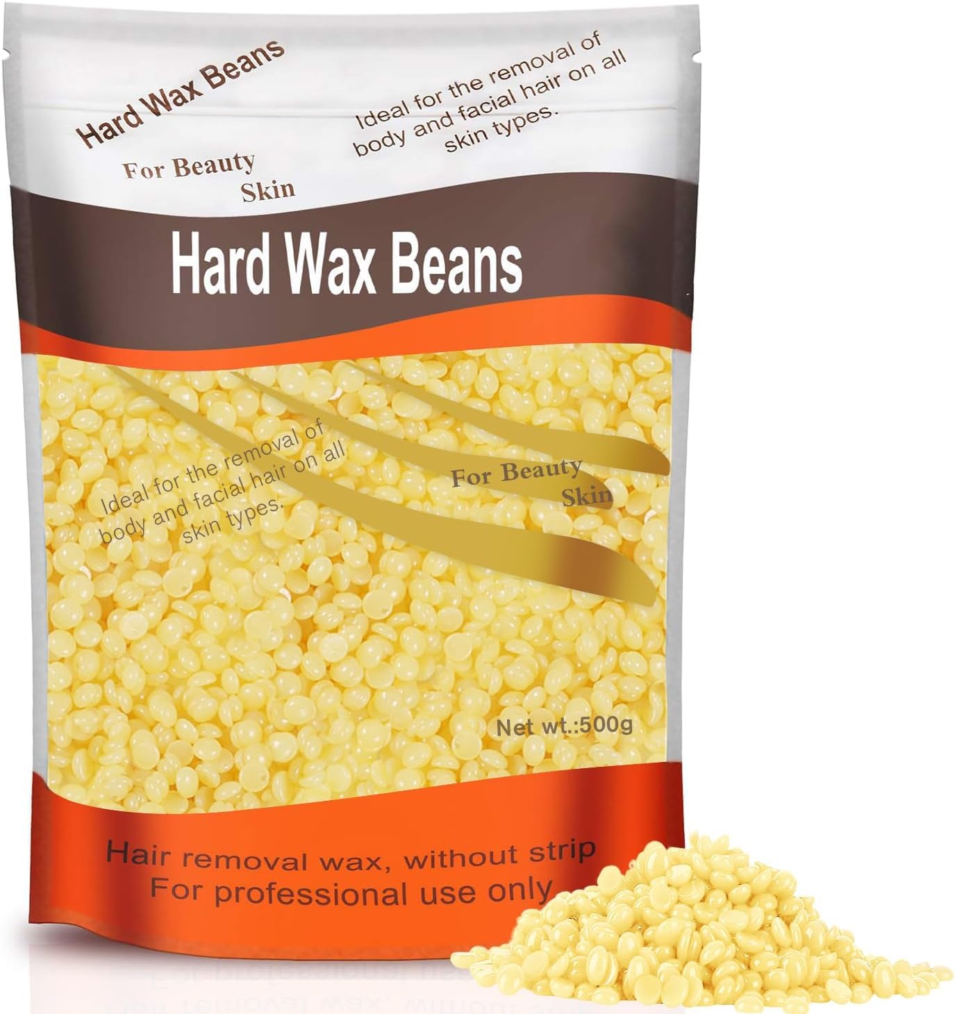 Plenteous Hard Wax Beads, 100G Painless Hard Wax Beans with 10 Applicators, Professional Wax Beads for Eyebrow, Armpit, Bikini, Back, Chest, Legs, Painless Hair Removal. (Strawberry)