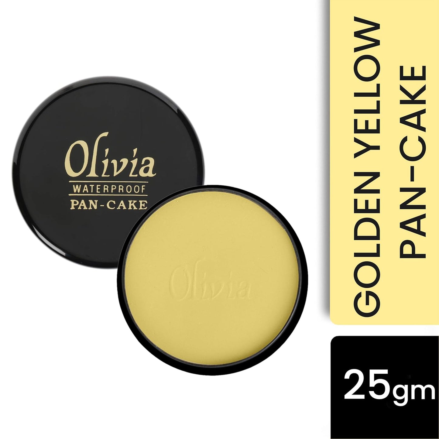 Olivia Waterproof Natural Honey Makeup Cream Concealer Pan Cake, Medium Coverage, For All Skin Types (25G, Shade No.24)
