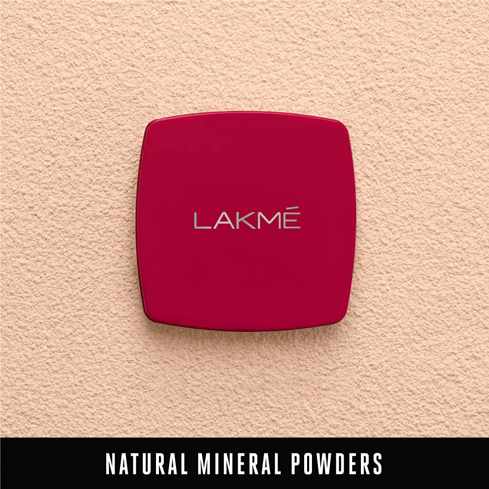 LAKMÉ Forever Matte Compact, Smooth Finish For Normal Skin , Lasts For 12 Hrs, Even Toned Look, Shell, 9G, Black
