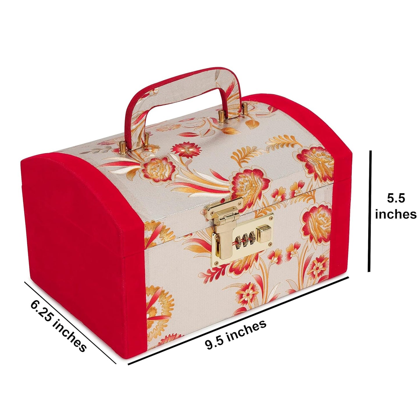 Vararo Palki Box/Cosmetic/Bangle Kit in heavy Hard Coated Material With Lock Make Up Vanity Box Jewellery Box, Vanity Box Vanity Box (Multicolor)