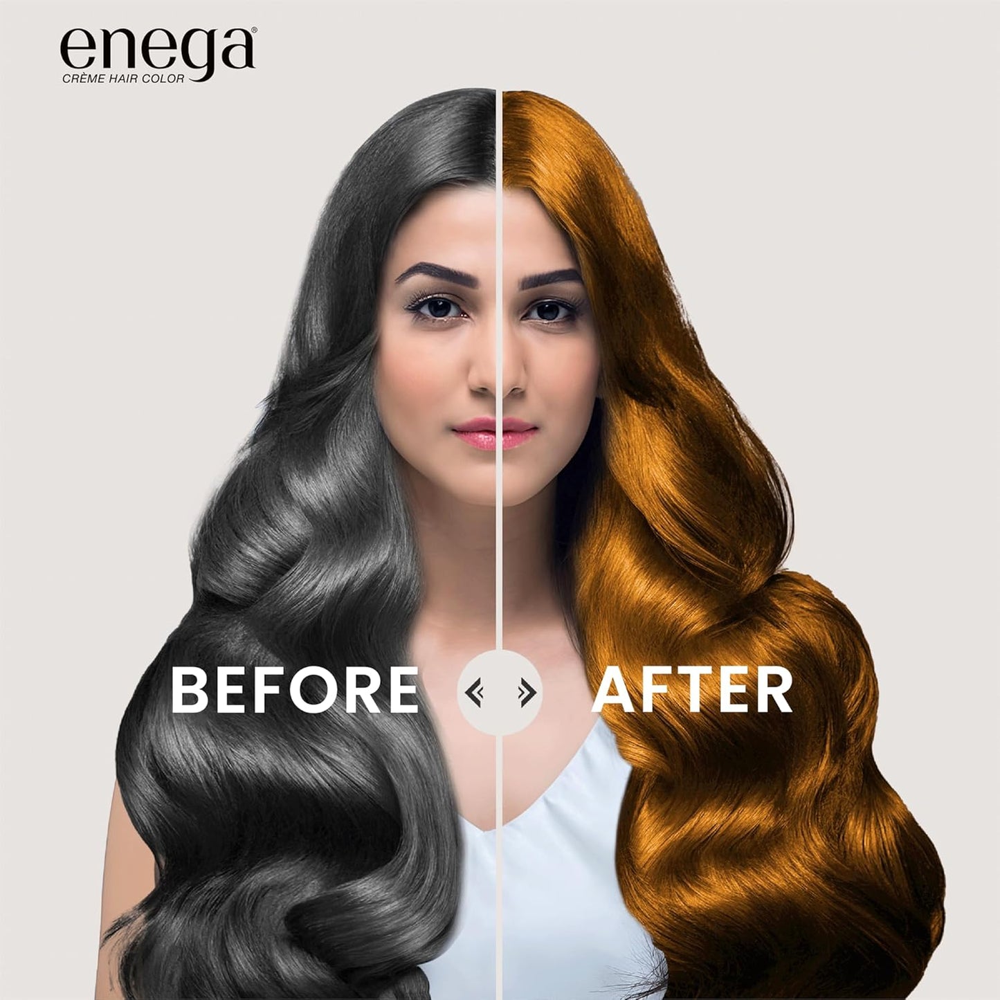 Enega No Ammonia Grey Coverage Long Lasting Creme Hair Color with Argan Oil & Green Tea Extract - Pack of 1(150 ML) (Golden Blonde)