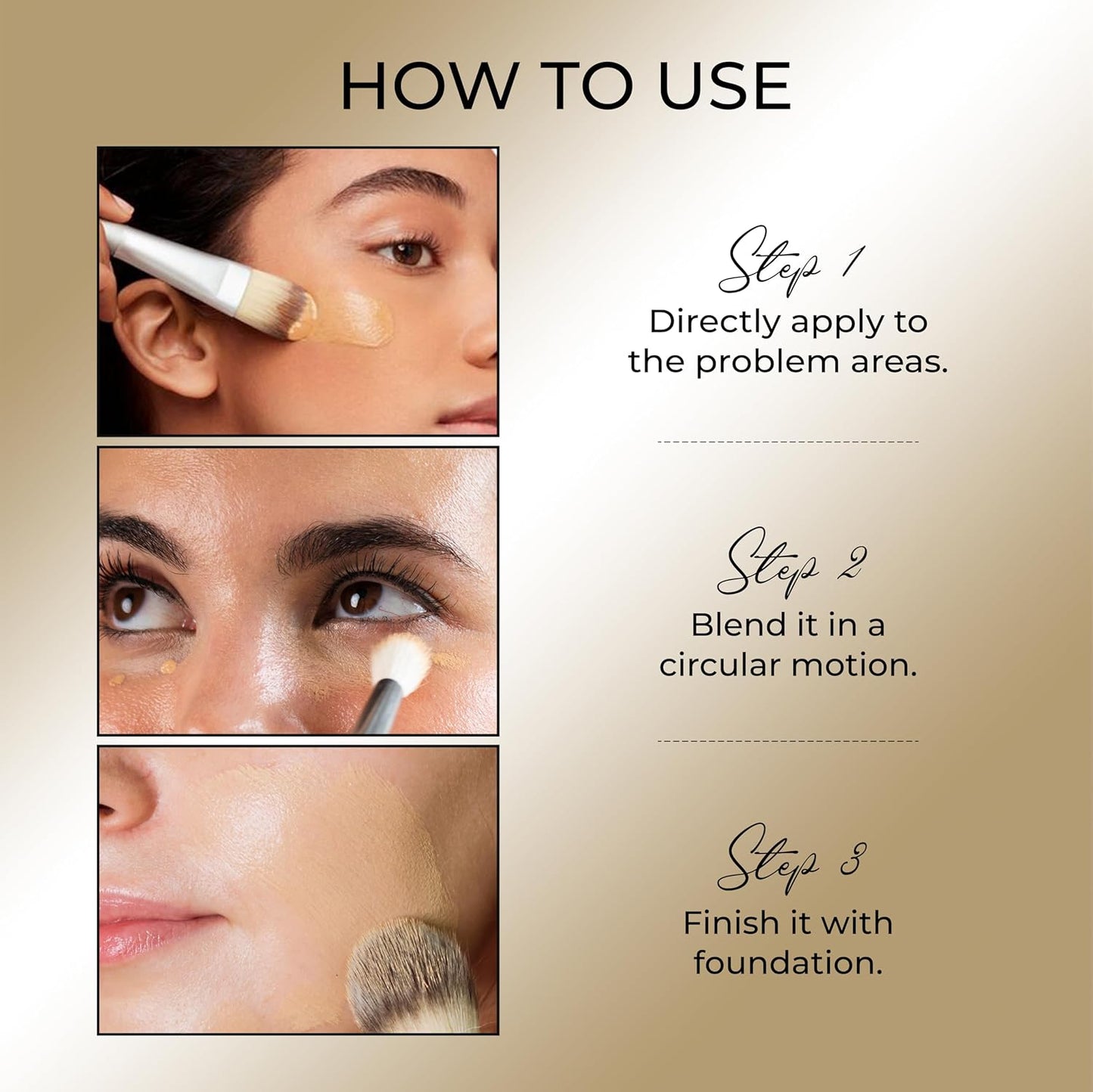 INSIGHT Hd Cream Natural Full Coverage Concealer For Normal Skin Type, Golden Sand-04