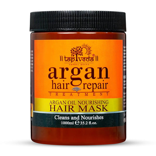 Tapveda Argan Hair repair Treatment Mask For All Types of Hair Deep Nourish,Dry and Frizzy Hair | Cleans and Nourishes | Color Damage Hair Repair & Growth with Argan oil Nourishing Hair Mask 1000ml