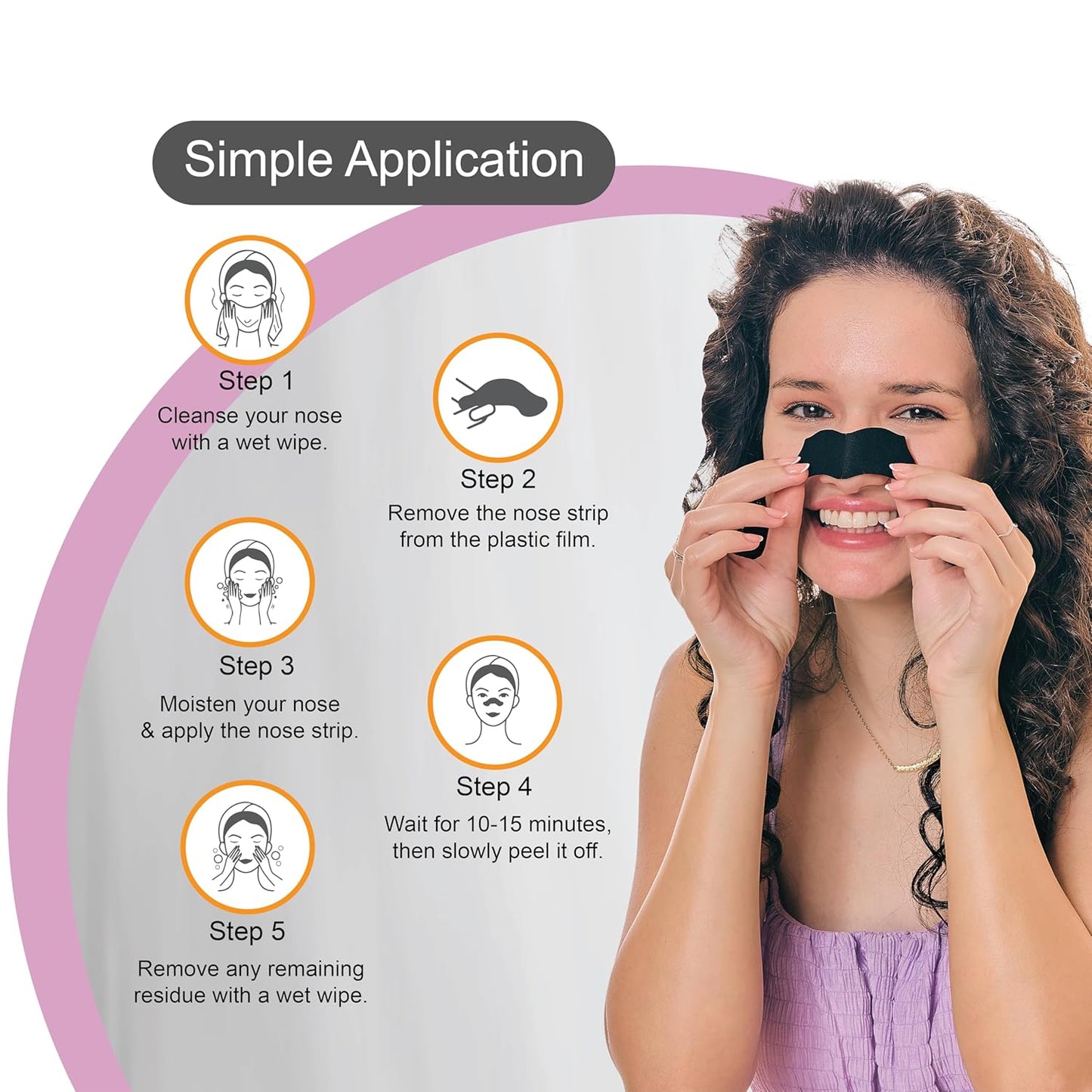 DR.Rashel Nose Pore Strips| Deep Cleansing Nose Strips For Instant And Painless Blackheads Removal 10 PCS (Bamboo Charcoal)