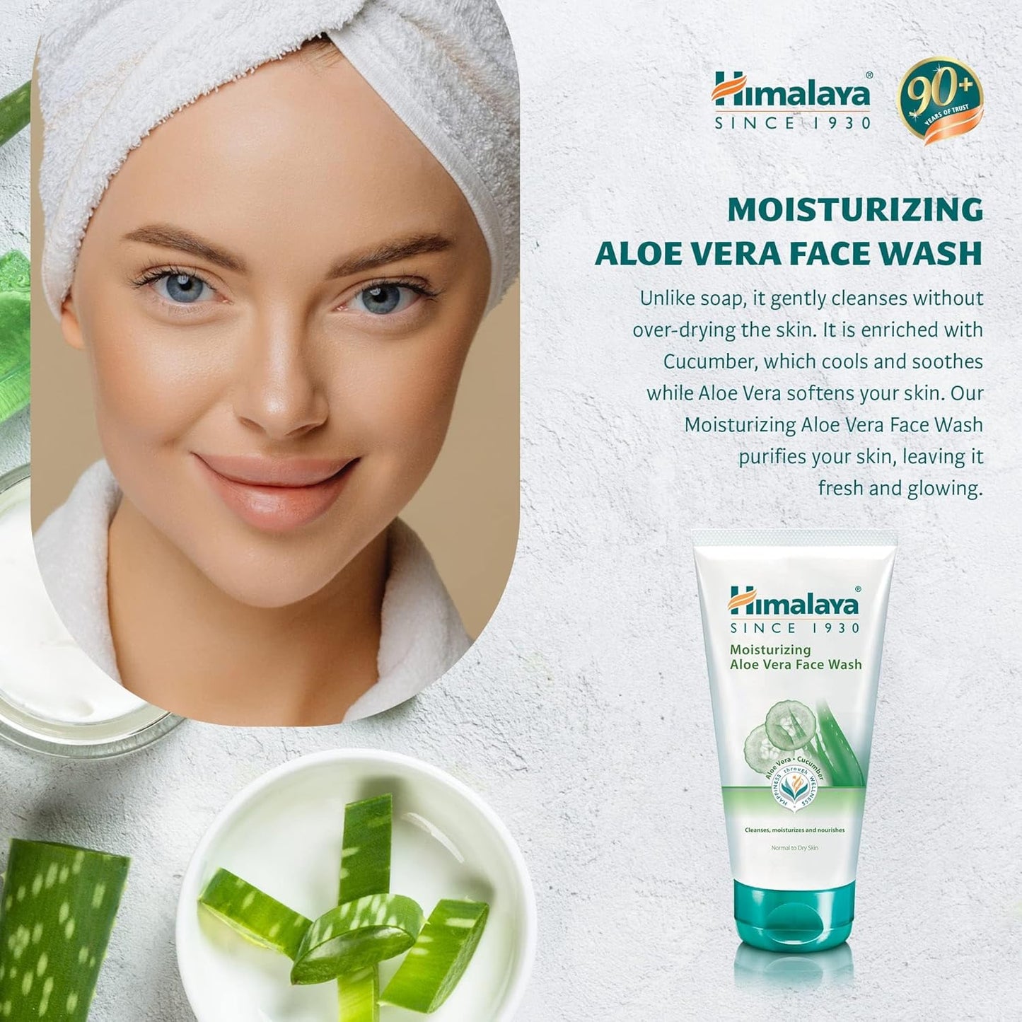 Himalaya Moisturizing Aloe Vera Face Wash, 200ml