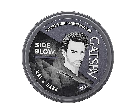 Gatsby Hair Styling Wax - Mat & Hard, For Side Blow Style, Mat Finish, Strong Hold, High Volume, Non Sticky, Easy Wash Off, Anytime Re-Stylable Hair Wax, 75gm