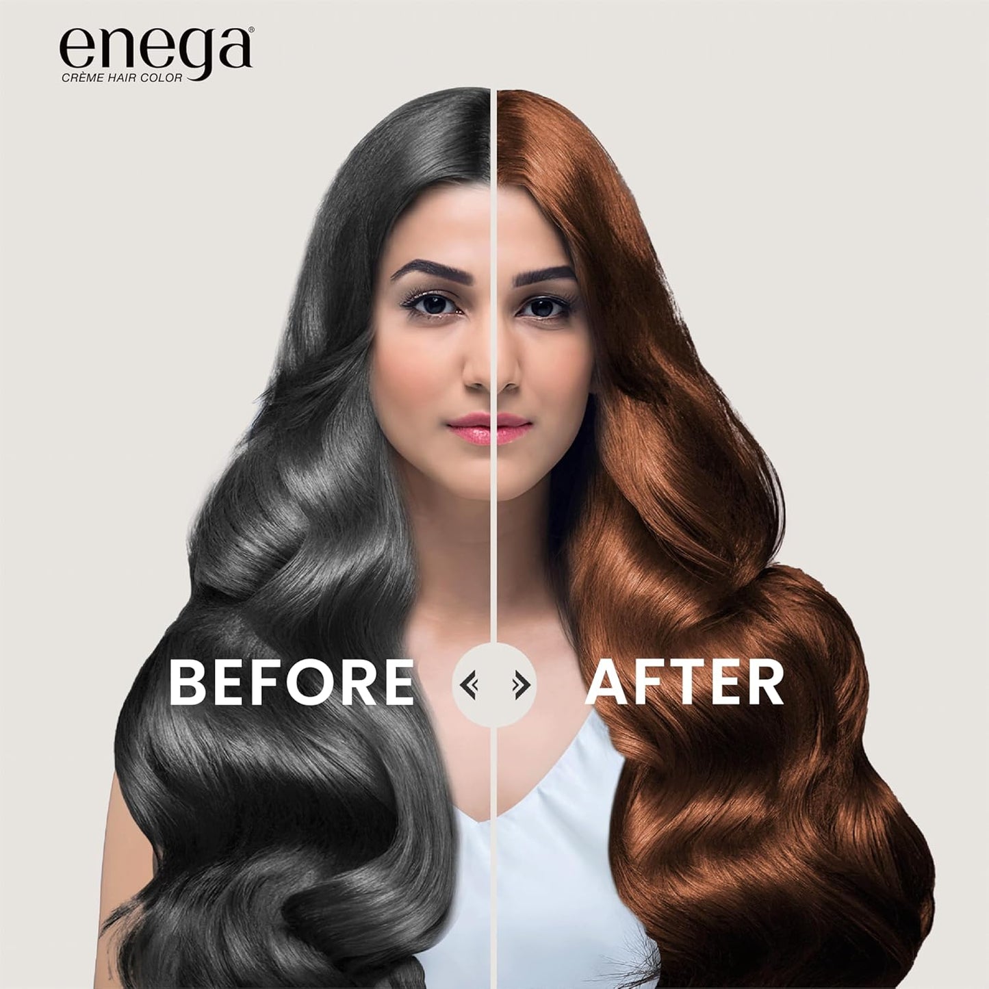 Enega No Ammonia Grey Coverage Long Lasting Creme Hair Color with Argan Oil & Green Tea Extract - Pack of 1(150 ML) (Golden Blonde)