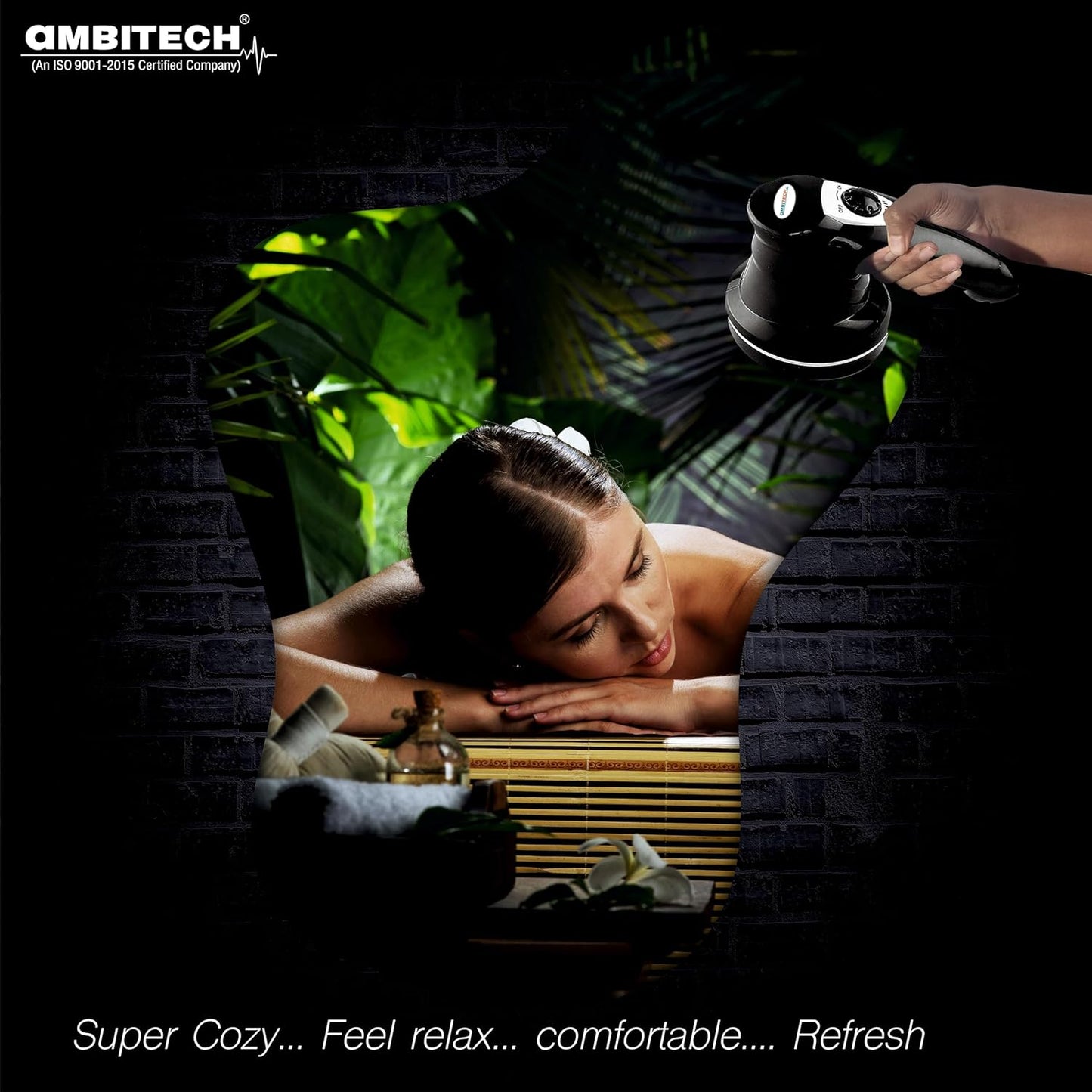 AmbiTech Premium Personal Massager With 1 Year Replacement Warrenty| Deep Tissue Percussion Massage for Shoulder, Leg, Foot, Muscles|Electric 4 Versatile Massage Heads
