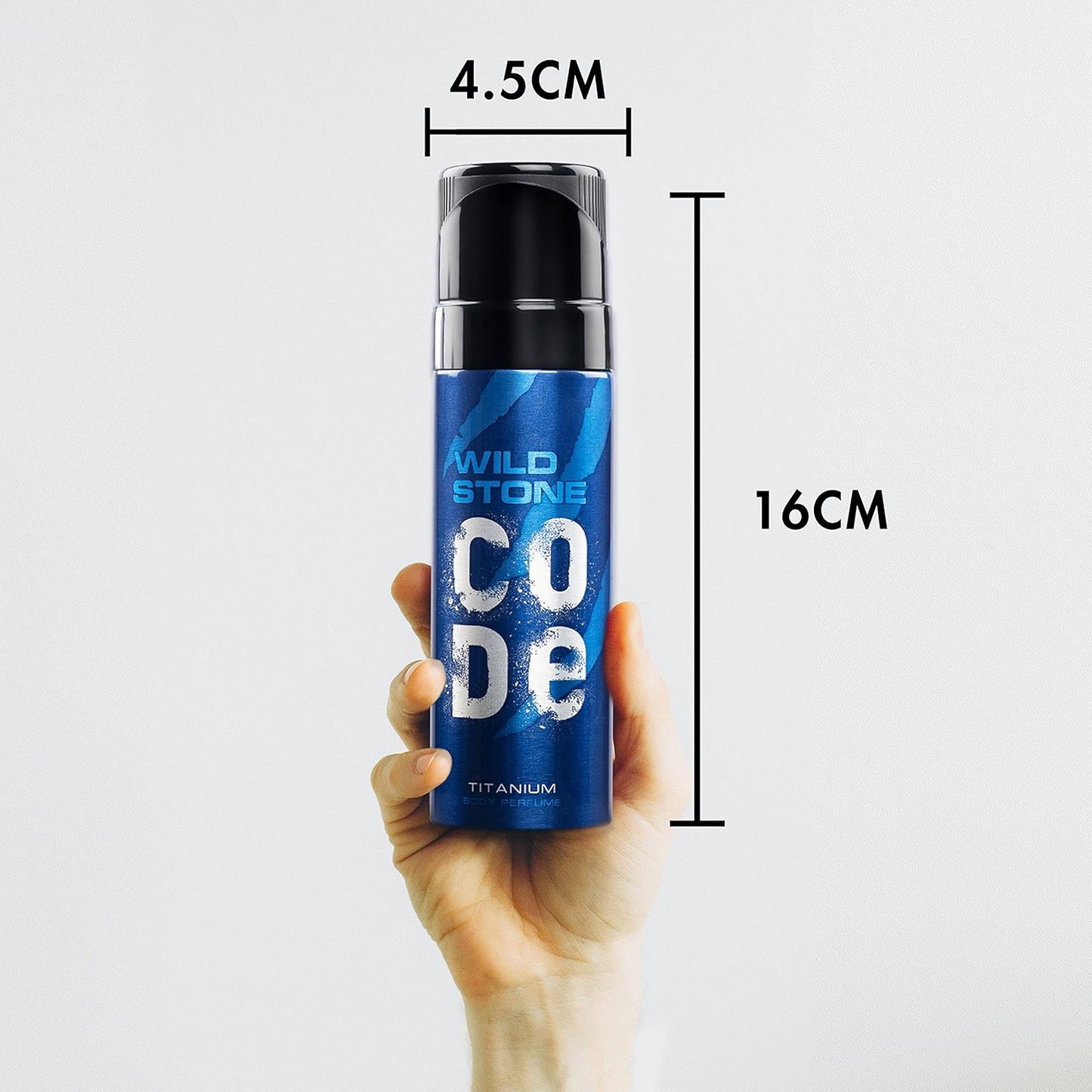 WILD STONE CODE Titanium Long Lasting No Gas Body Perfume For Men, 150Ml, Spray