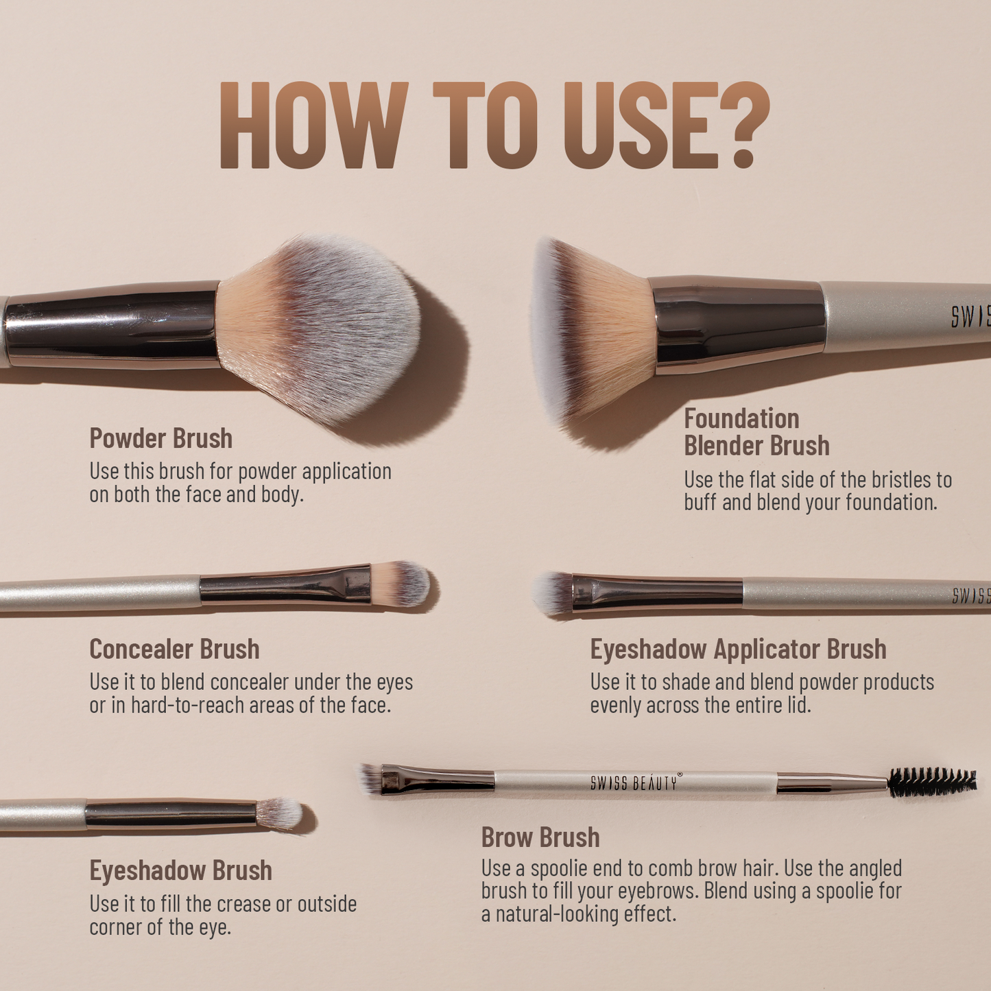 Professional Face & Eye Brush Set