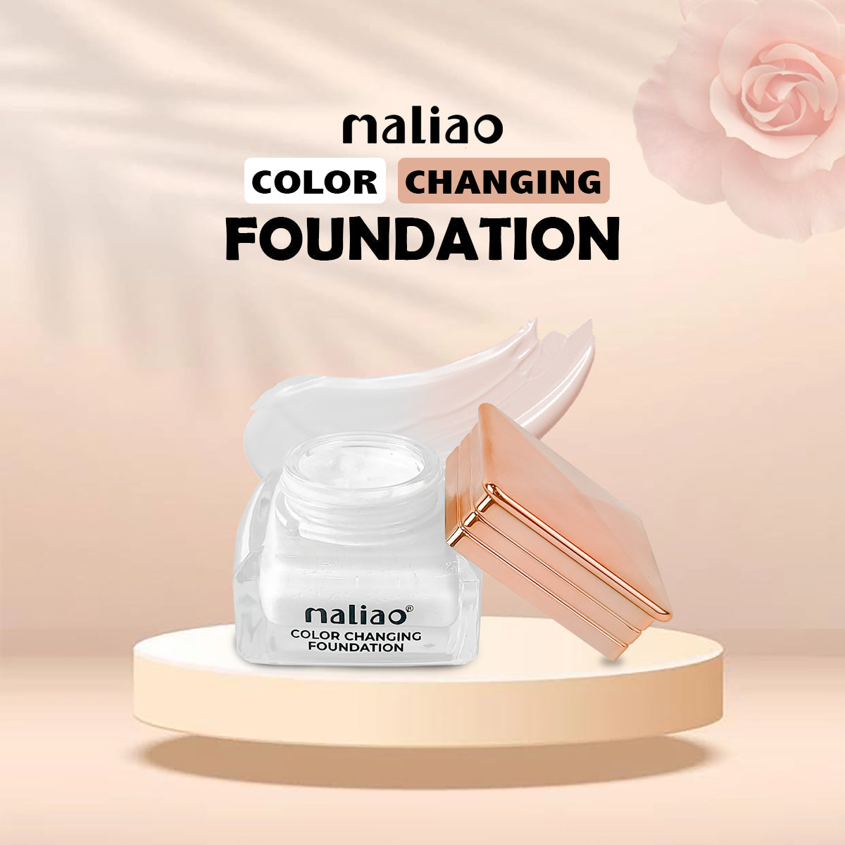 Maliao Color Changing Waterproof Foundation with Satin Finish - Long-Lasting Beauty