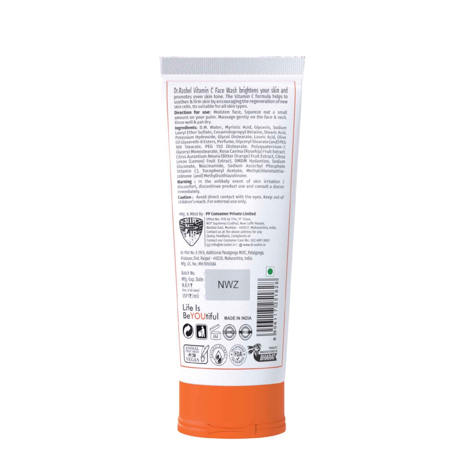 Dr.Rashel Vitamin C Face Wash - 100 Ml
