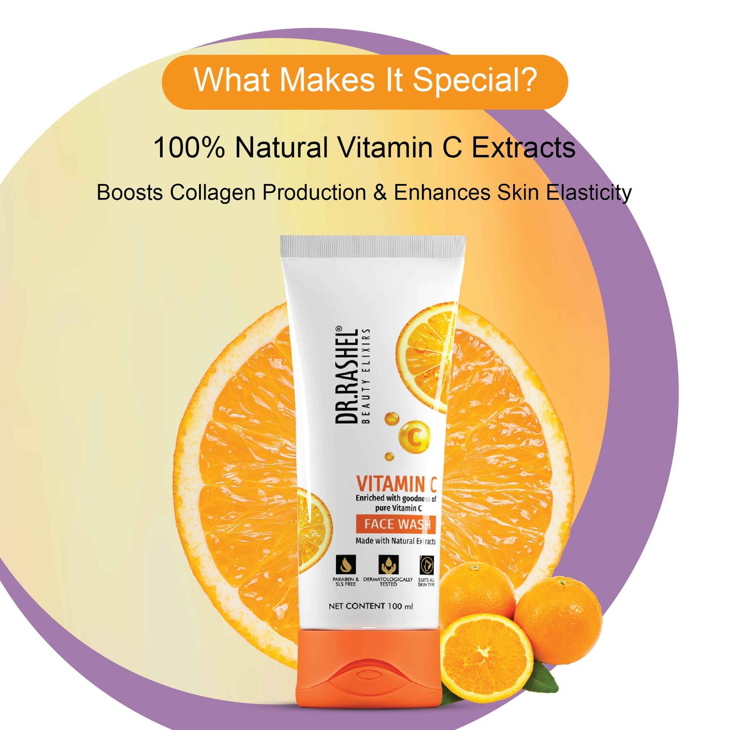 Dr.Rashel Vitamin C Face Wash - 100 Ml