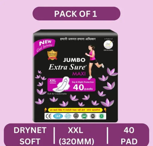 Jumbo Extra Sure Maxi / XXL  320 mm/ 40 Pads/ Drynet Soft/ Soft and Comfortable