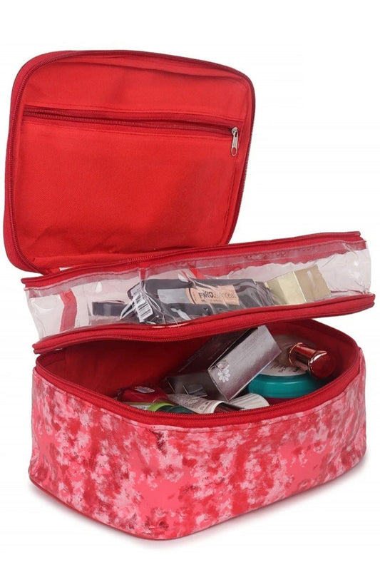 Women Vanity Box Cosmetics Case/ for Girls and Ladies (Red)
