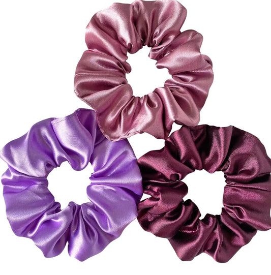 Scrunchies(pack of 3) soft /Smooth Satin material/ Lasting Durablity /Perfect for All Hair Type