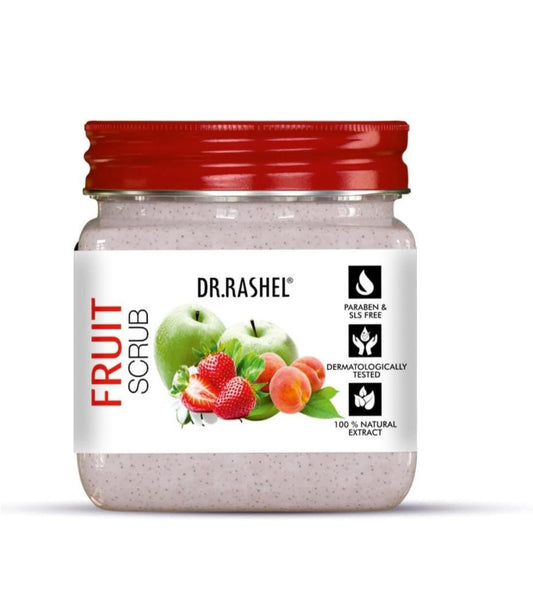 DR.RASHEL scrubs/ Fruit scrub/ DE-Tan scrub/ UBTAN scrub/ CHARCOAL Scrub/ APRICOT scrub/ RICE WATER scrub/MULTANI MITTI scrub/ PERAL scrub/ KOREAN GLASS SKIN scrub