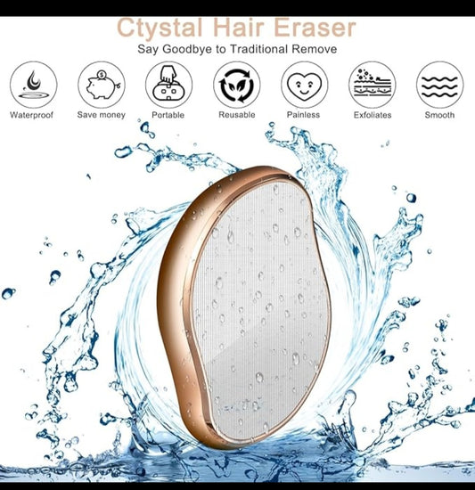 Crystal Hair Remover for Women and Men, Reusable Crystal Hair Remover Device Magic Painless Exfoliation Hair Removal Tool (1)