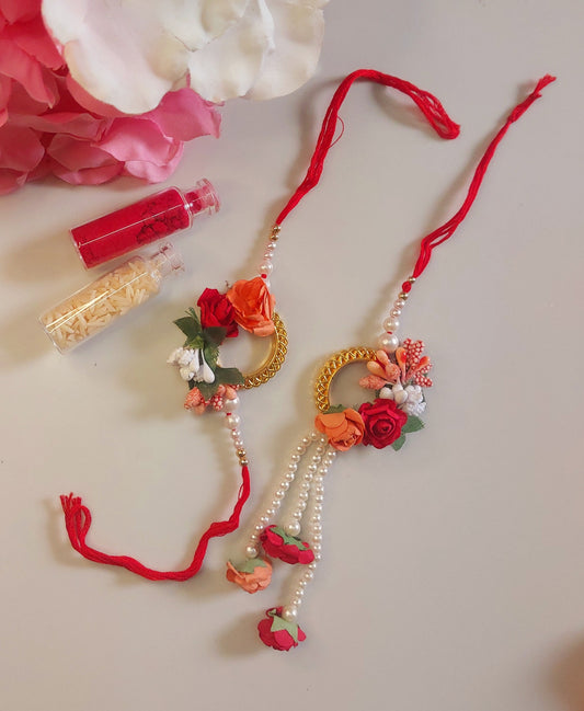 Bhaiya Bhabhi Rakhi|Lumba Rakhi for Bhabhi|Rakhi for Brother|Couple Rakhi Set|Rakhi Gift with Roli Chawal