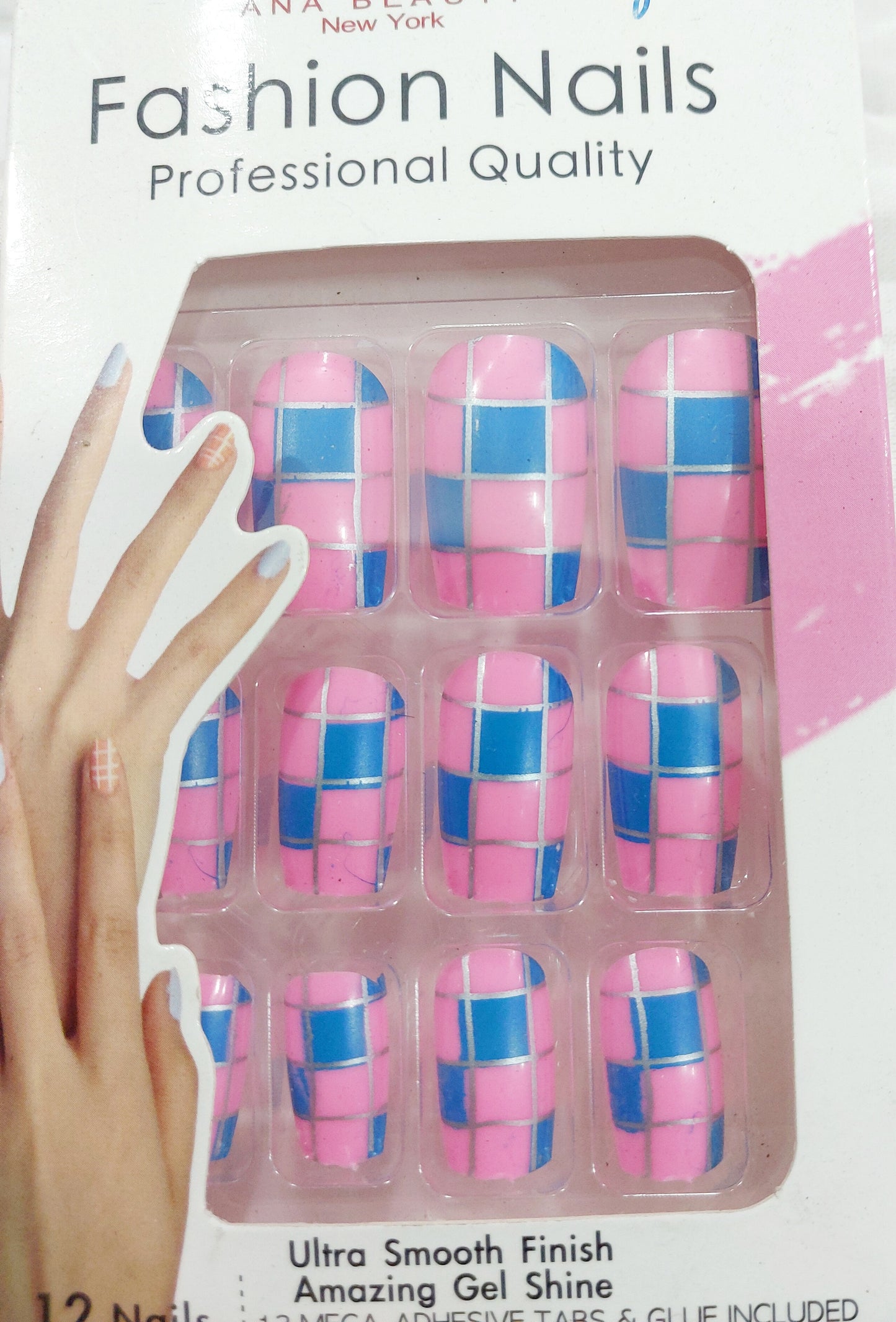 The Fashion Nail Art Manicure Nail Reusable Self Adhesive sticker ( Multicolored) 12 piece