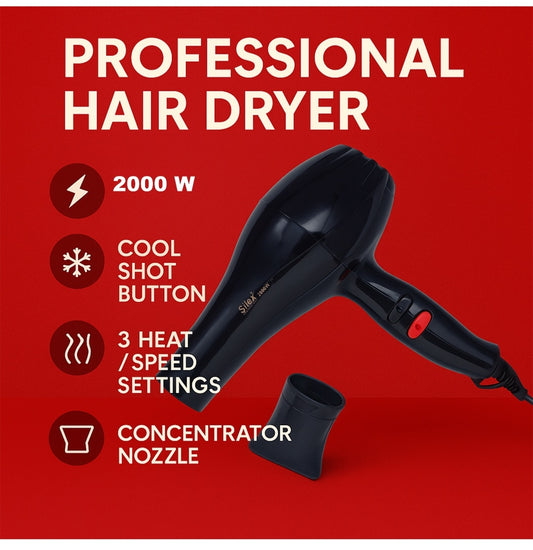 Silex 2000 W Instant Heat Up Time/Cold, Hot, Warm/KL-6130 / Colour Black/ 230 V/ Made in India