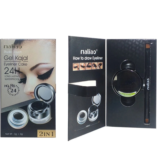 Malio Eyebrow Cake with Gel Kajal 4g (black)