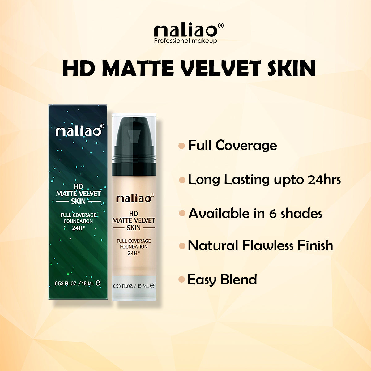 Maliao HD Matte Velvet Skin Foundation