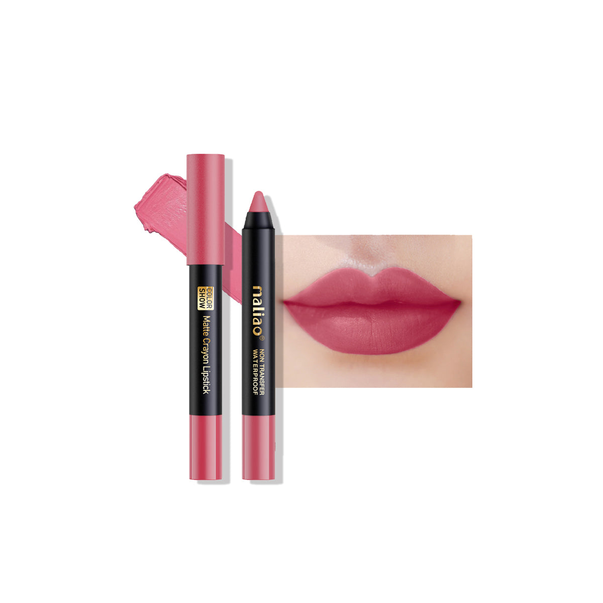 Maliao Matte Crayon Lipstick -Transfer Waterproof Color Show