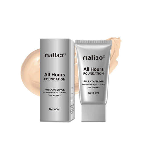 Maliao All Hours Foundation - Full Coverage, Waterproof, Oil Control, SPF 30 PA++