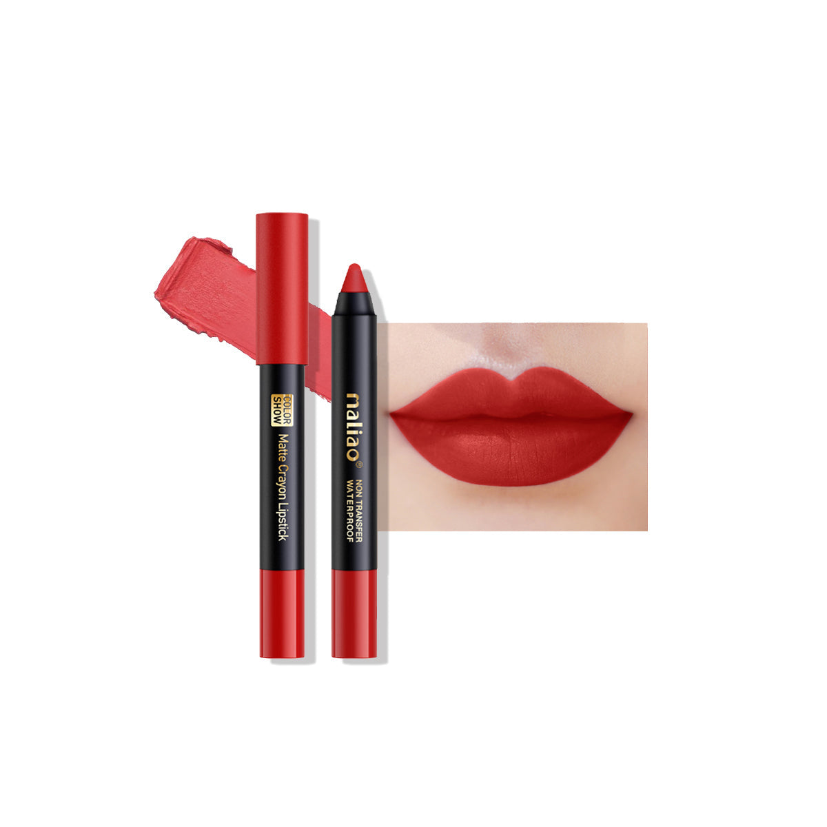 Maliao Matte Crayon Lipstick -Transfer Waterproof Color Show