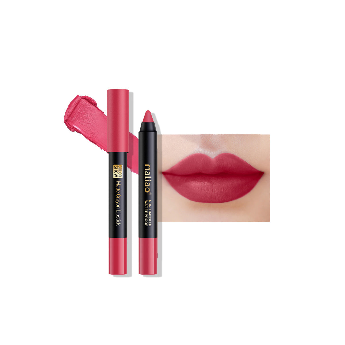 Maliao Matte Crayon Lipstick -Transfer Waterproof Color Show