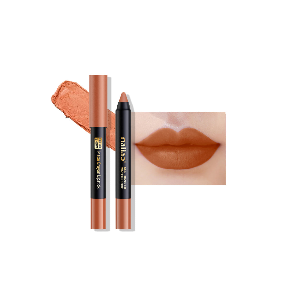 Maliao Matte Crayon Lipstick -Transfer Waterproof Color Show