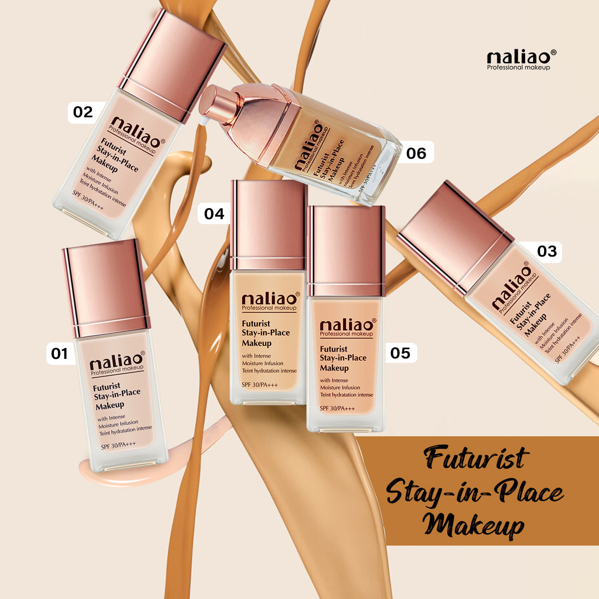 Maliao Futurist Stay-In-Place Makeup SPF 30 PA+++ (Full Coverage, Intense Moisture Infusion,Tint Moisturizer,Tint Hydration, All Skin Types)