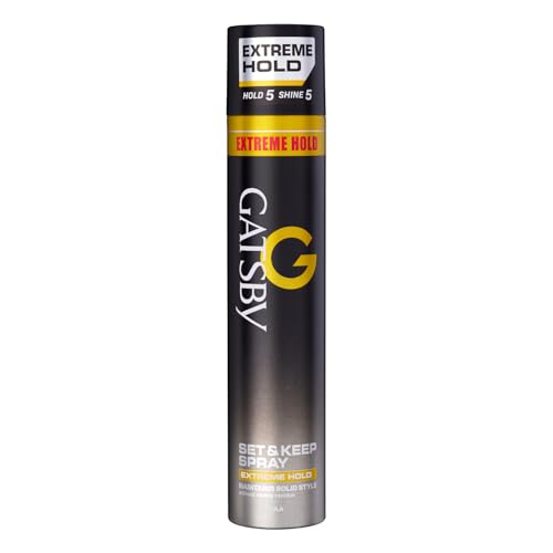Gatsby Set & Keep Hair Spray - Extreme Hold | Quick Drying, Long Lasting Hold, No Flaking & Natural Shine | Non Sticky & Easy Wash Off | Styling Hair Spray | 250ml