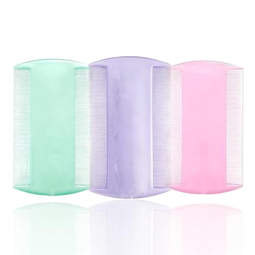 Zodiac ® Double-Sided Lice Comb for Kids & Adults – Fine Tooth Plastic Hair Comb for Lice, Dandruff & Nit Removal – Reusable, Gentle Scalp Care – Multicolor (Multicolor - Pack of 2)