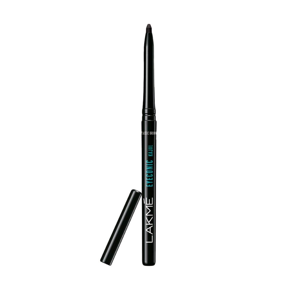 LAKMÉ Eyeconic Black Kajal 0.35 g (Combo Pack of 2) Matte Kohl Liner in a Twist Up Pencil - Waterproof, Smudge Proof & Long Lasting Eye Makeup