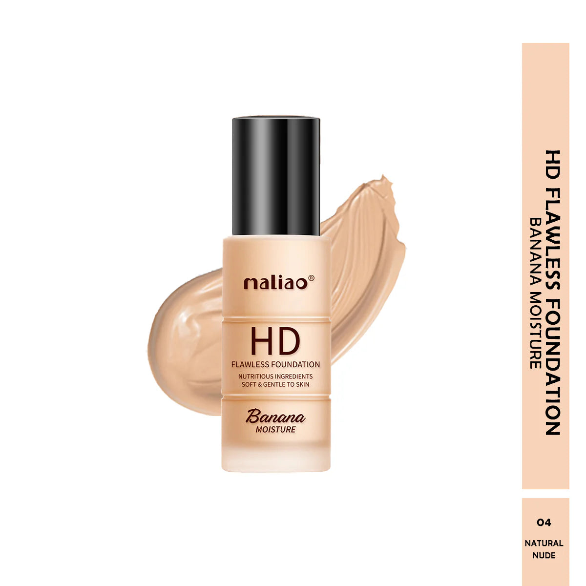 Maliao HD Banana Foundation - Flawless Finish with Moisture Boost for Face Makeup