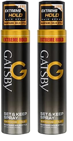 Gatsby Set & Keep Hair Spray - Extreme Hold | Quick Drying, Long Lasting Hold, No Flaking & Natural Shine | Non Sticky & Easy Wash Off | Styling Hair Spray | 250ml