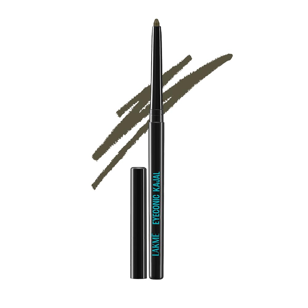 LAKMÉ Eyeconic Black Kajal 0.35 g (Combo Pack of 2) Matte Kohl Liner in a Twist Up Pencil - Waterproof, Smudge Proof & Long Lasting Eye Makeup