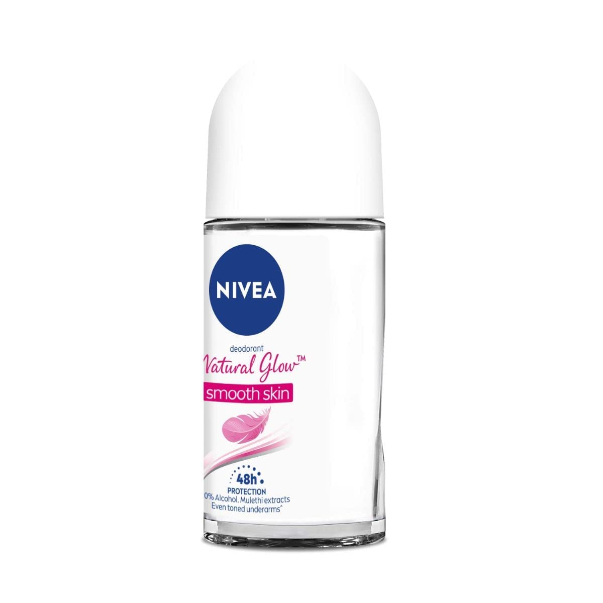 NIVEA Pearl and Beauty 50ml Deo Roll On | With Pearl Extracts & Avocado Oil| 72 H Smooth & Beautiful Underarms | 0% Alcohol | For Women