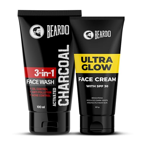 Beardo Ultraglow All in One Face Cream For Men with SPF 30, 60g | Aloe Vera With Vitamin E and Niacinamide for Skin Brightening & Dark Spots Reduction